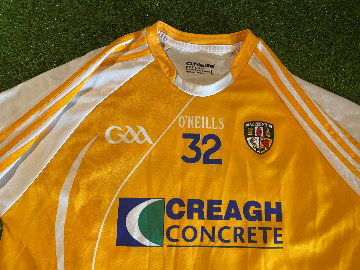 Co Antrim Eire Irish Ireland GAA Gaelic Football Hurling Large Mans Match Worn no32 Jersey