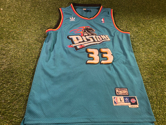 Detroit PistonsUSA United States of America Basketball Large Mans Hill no33 Adidas Jersey