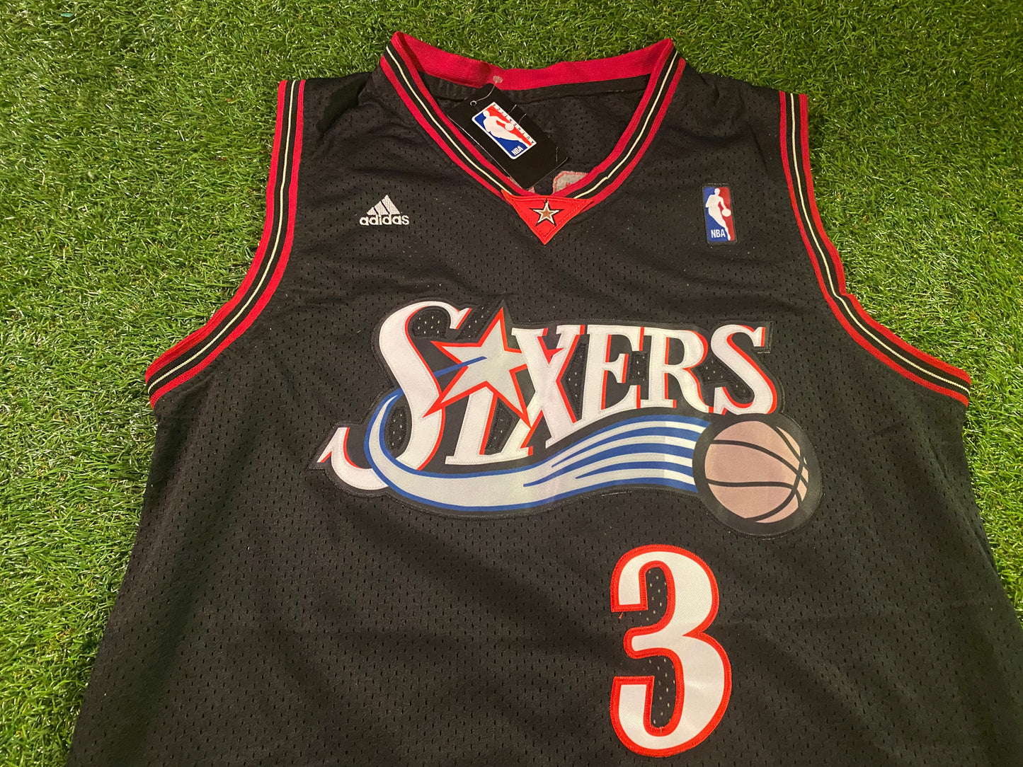 76ers NBA USA United States of America Basketball Large Mans Iverson no3 New Jersey