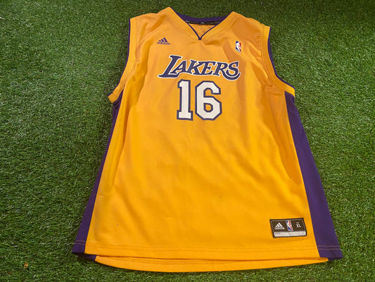 LA Lakers NBA USA United States of America Basketball X Small Mans Gasol no16 Adidas Jersey