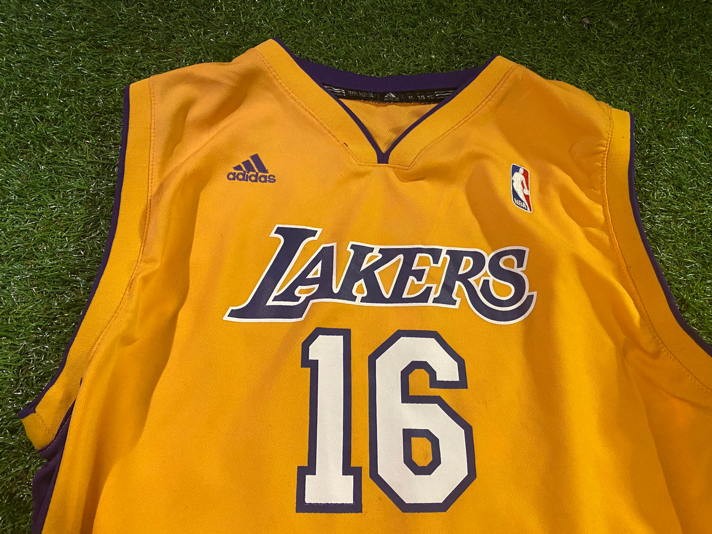 LA Lakers NBA USA United States of America Basketball X Small Mans Gasol no16 Adidas Jersey