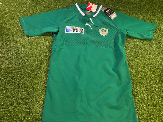 Ireland IRFU Rugby Union Medium Mans Puma Made World Cup 2011 NEW Tight Fit Players Jersey