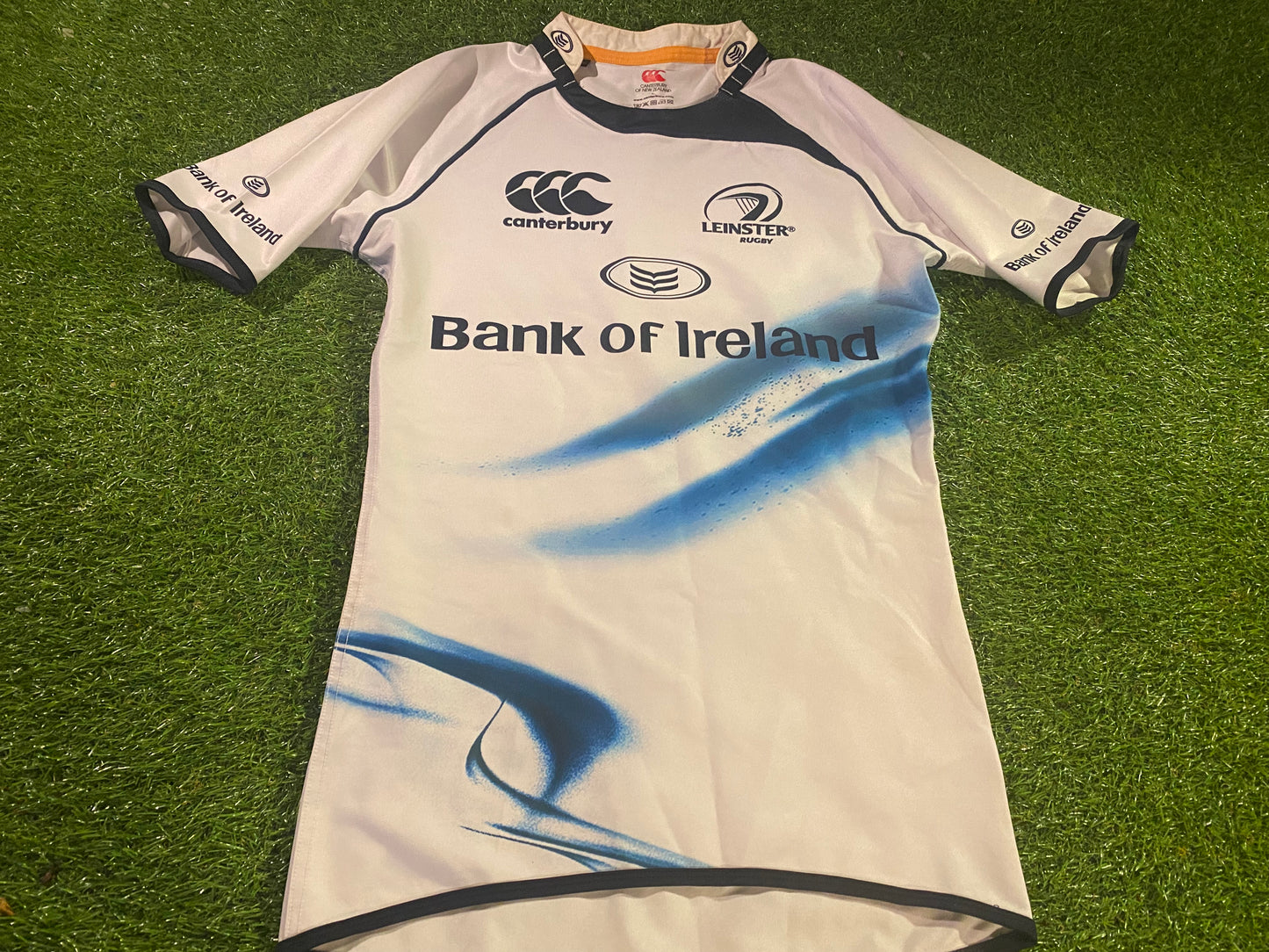 Leinster Eire Irish Ireland Rugby Union Football Large Mans Tight Fit Player Issue Away Jersey