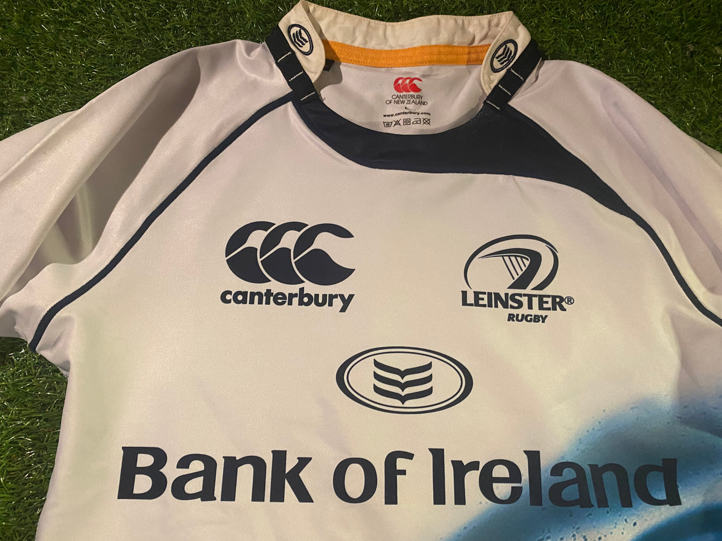 Leinster Eire Irish Ireland Rugby Union Football Large Mans Tight Fit Player Issue Away Jersey