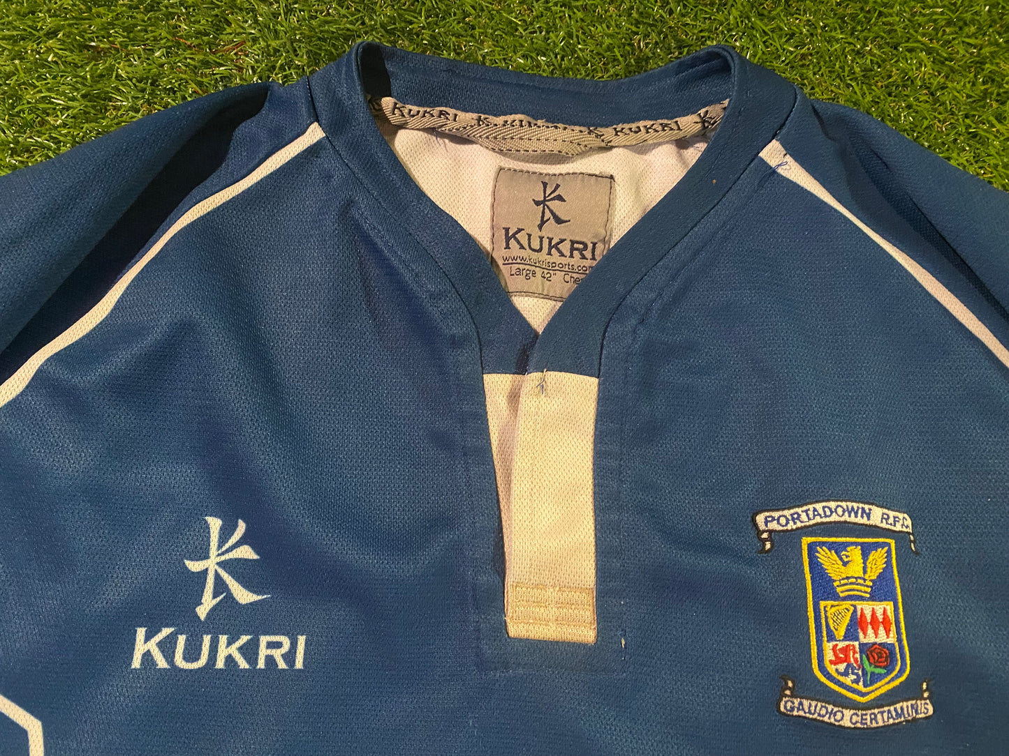 Portadown College Ulster Northern Ireland Irish Rugby Union Large Mans no17 Match Worn Jersey