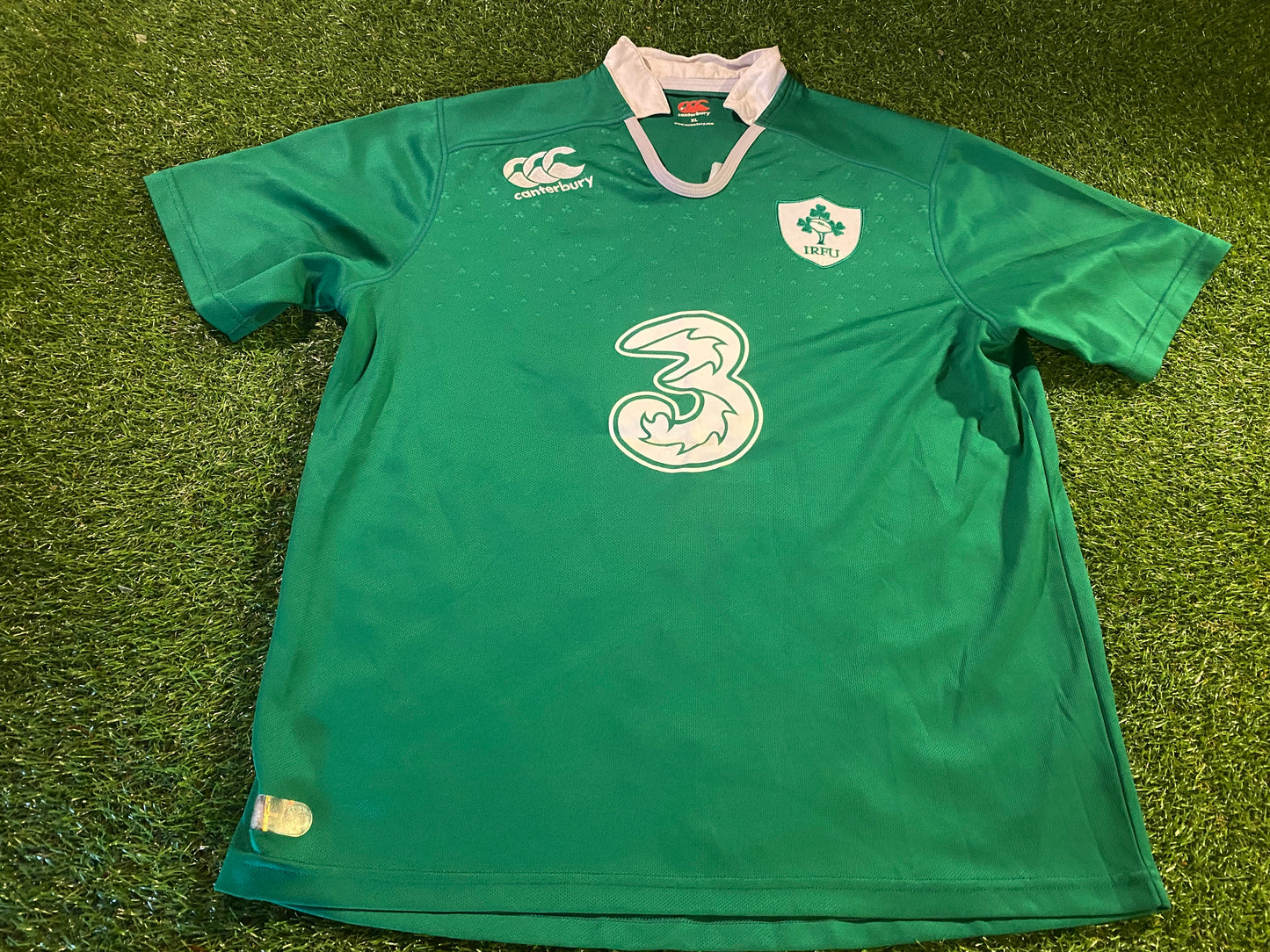 Ireland IRFU Eire Irish Rugby Union XL Extra Large Mans CCC Made Home Jersey