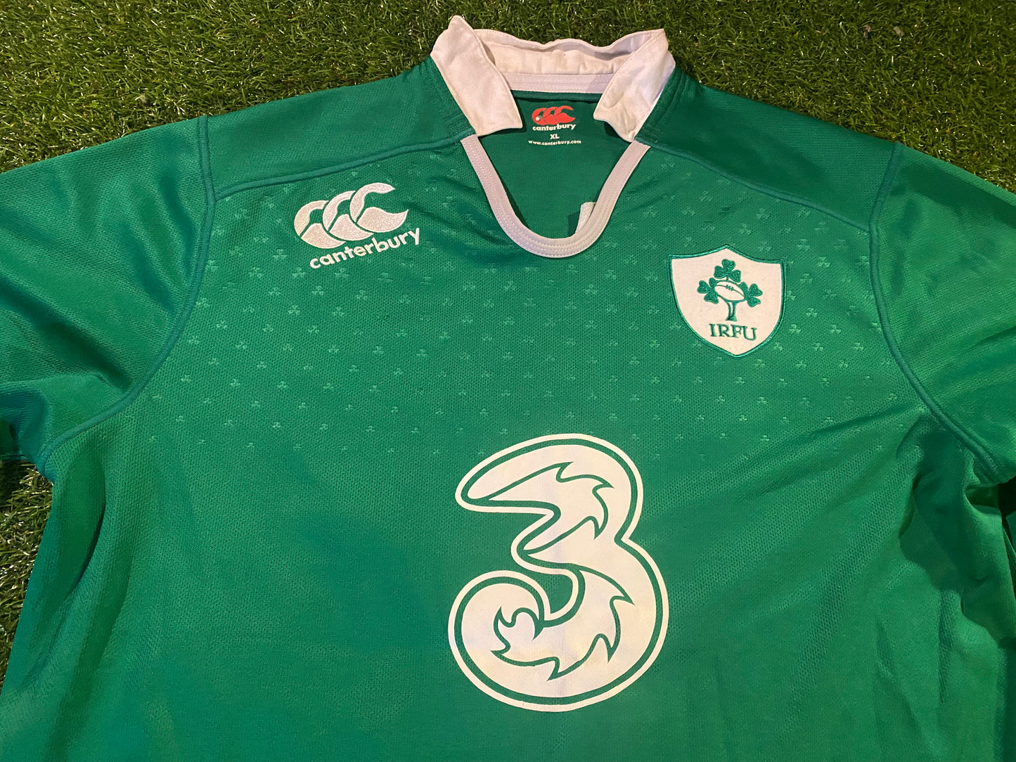 Ireland IRFU Eire Irish Rugby Union XL Extra Large Mans CCC Made Home Jersey