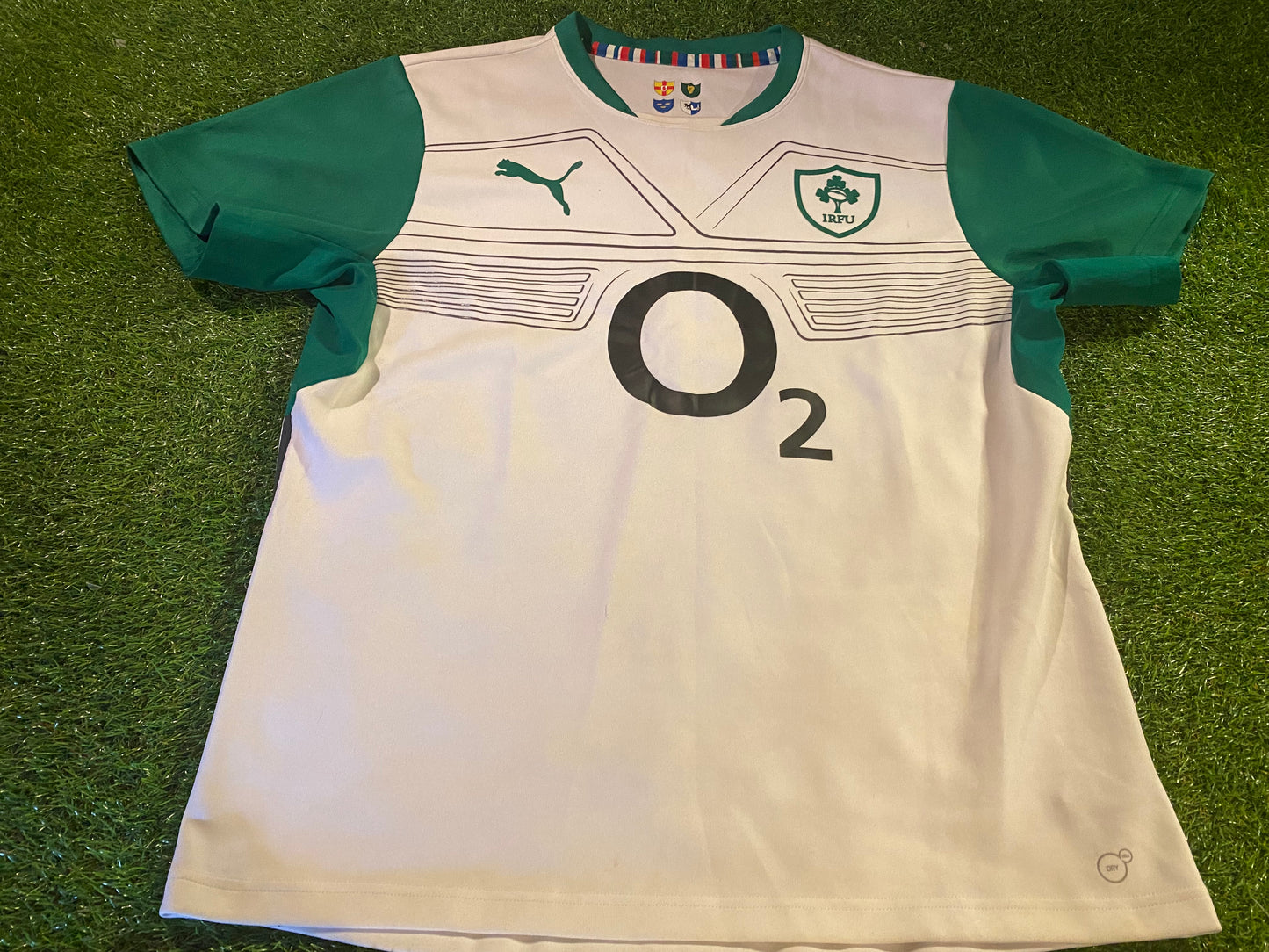 Ireland IRFU Eire Irish Rugby Union Football XXL 2XL Mans Puma Made Away Jersey