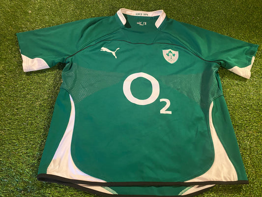 Ireland IRFU Eire Irish Rugby Union Football XXL 2XL Mans Puma Made Home Jersey