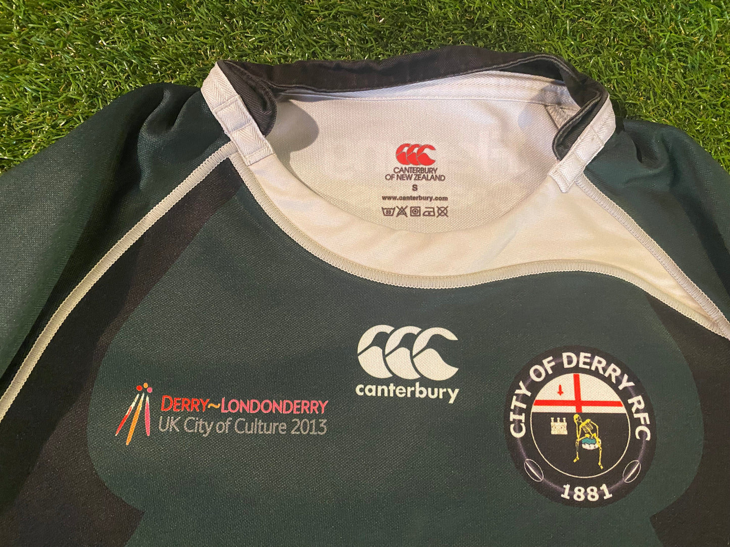 City of Derry Ulster Irish Rugby Union Small Mans Match Worn no13 CCC Made Jersey