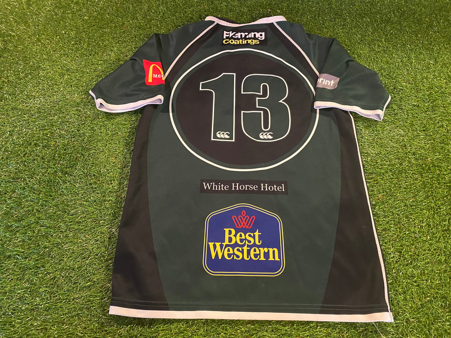 City of Derry Ulster Irish Rugby Union Small Mans Match Worn no13 CCC Made Jersey