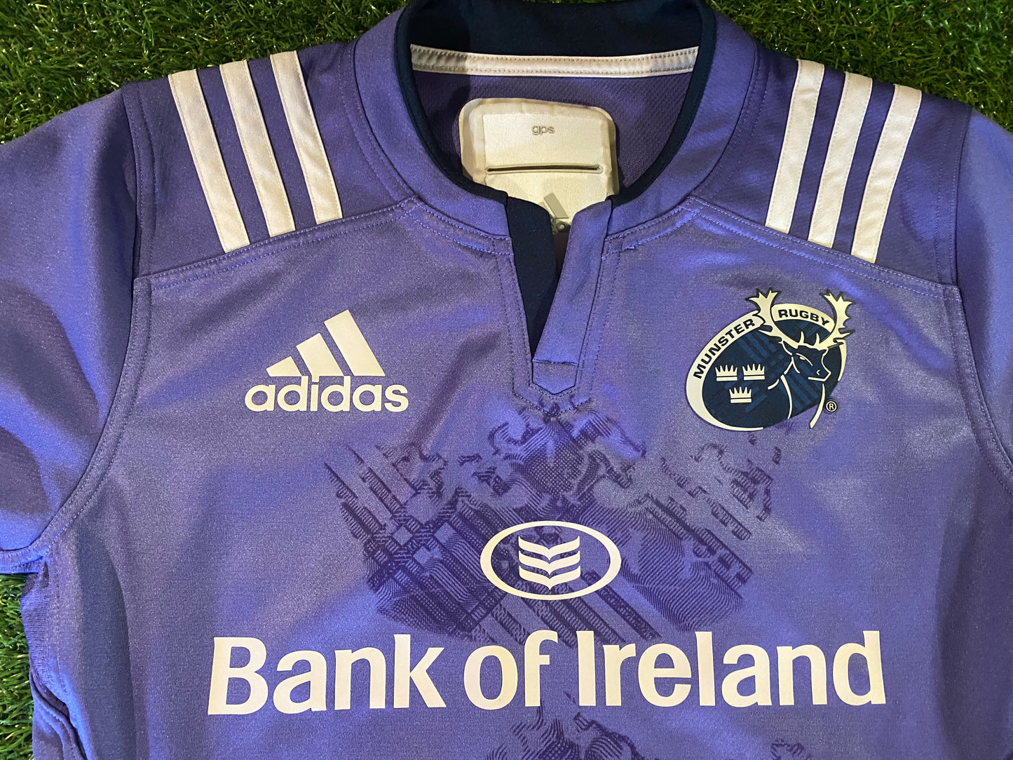 Munster Eire Irish Rugby Union Football Large Mans Adidas Size 8 Player Issue Jersey