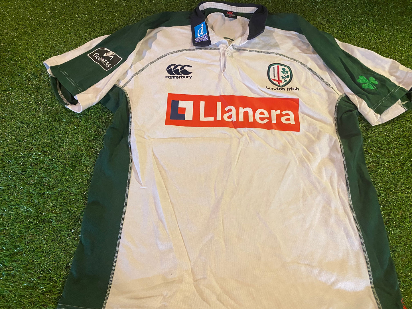 London Irish Premiership England Eire Ireland Rugby Union Large Mans Match Worn no20 Jersey