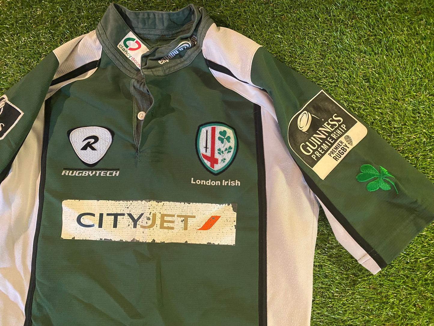 London Irish Exiles Eire Ireland Rugby Union Player Issued Medium Mans Jersey