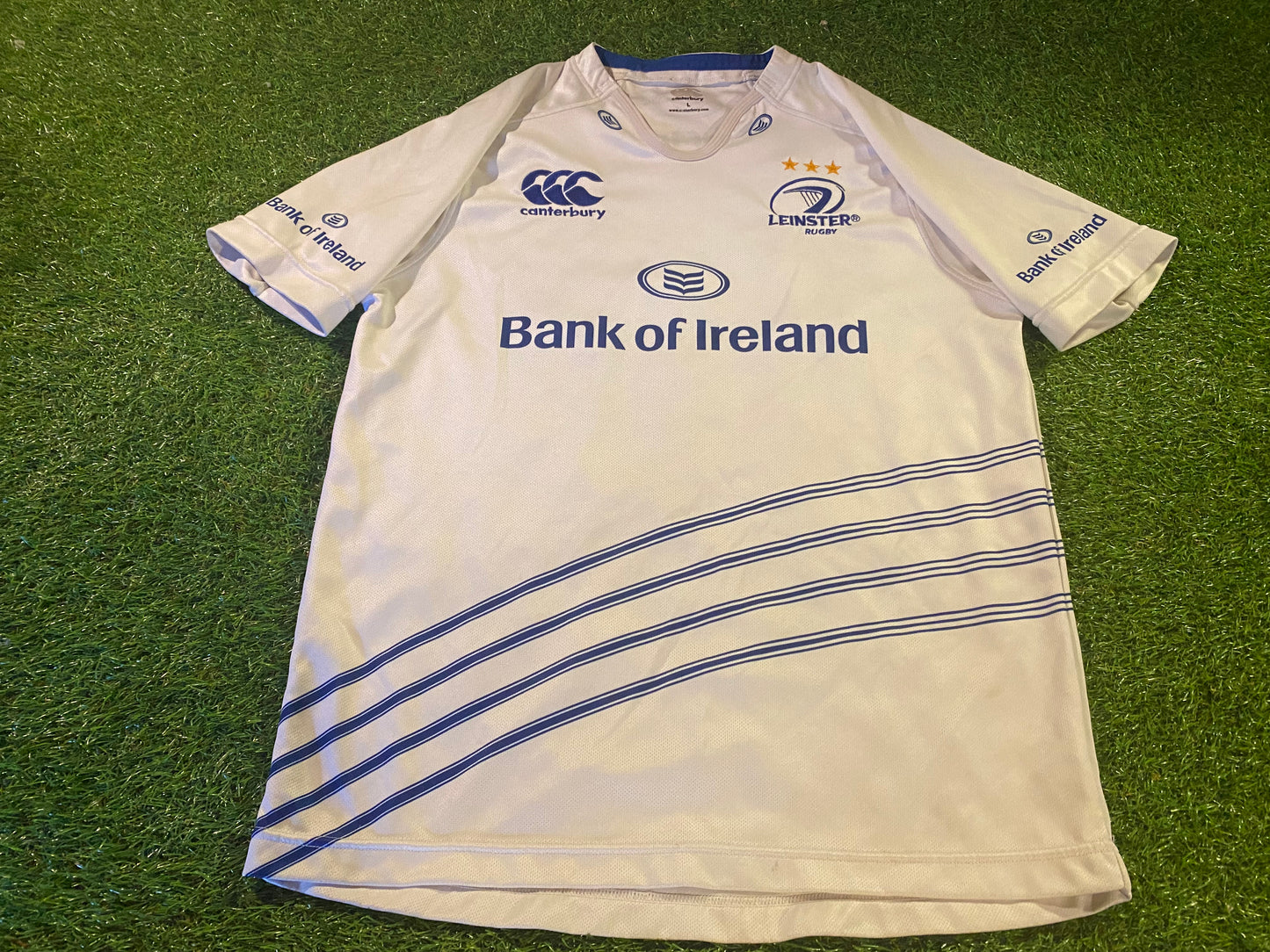 Leinster Eire Irish Rugby Union Football Large Mans CCC Made Away Jersey