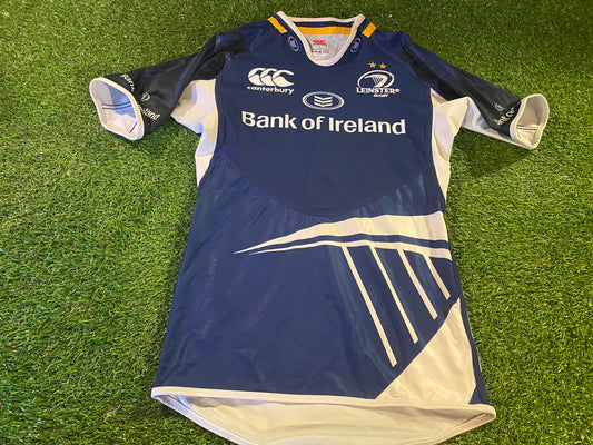 Leinster Eire Irish Ireland Rugby Union Football Large Mans Tight Fit Player Issue Away Jersey