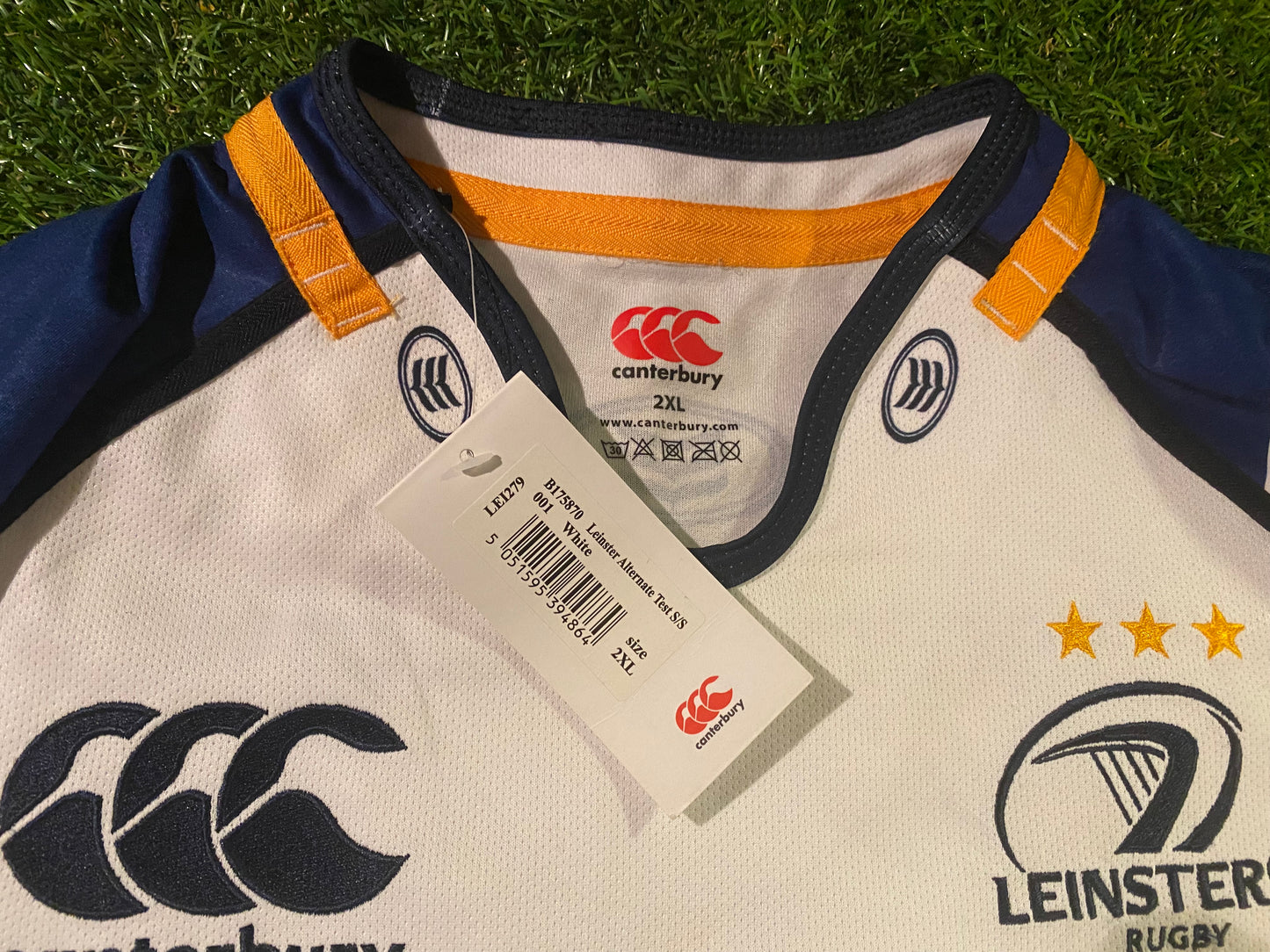 Leinster Eire Irish Rugby Union Football Big XXL 2XL Mans Tight Fit Player Issued NEW Jersey