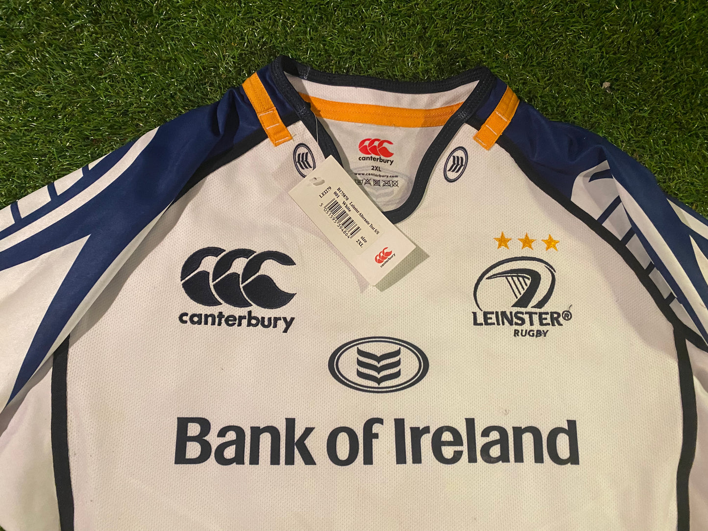 Leinster Eire Irish Rugby Union Football Big XXL 2XL Mans Tight Fit Player Issued NEW Jersey