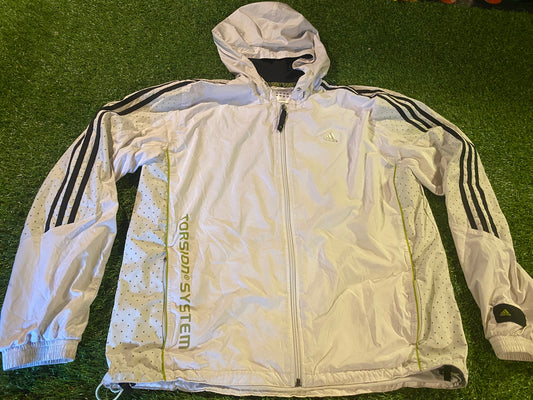 Adidas Rare Vintage Clothing Size Large Mans Zip Up Breathable Lined Jacket with Hood