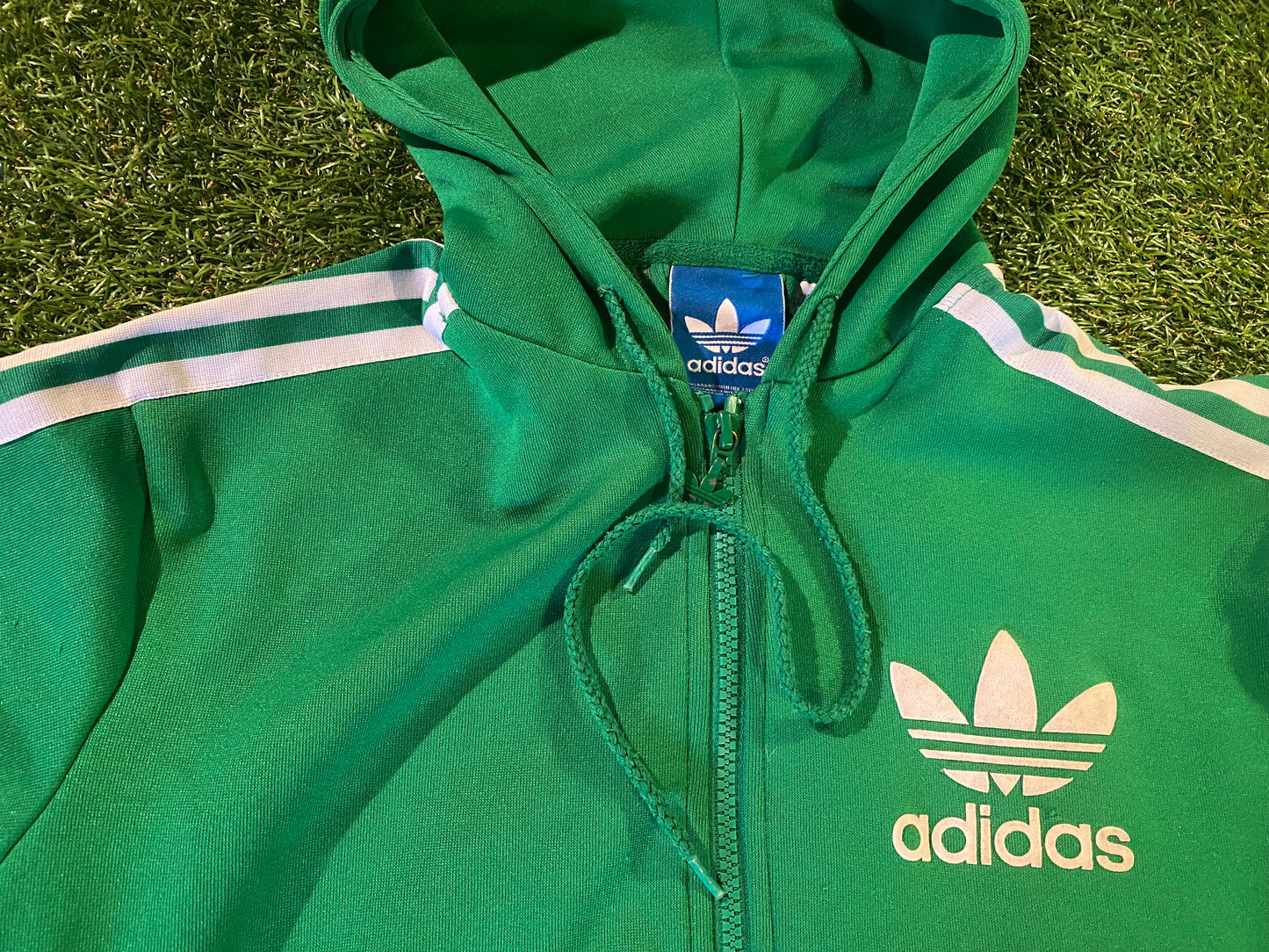 Adidas Made Guys XS Extra Small Mans Zip up Hooded Hoody Top