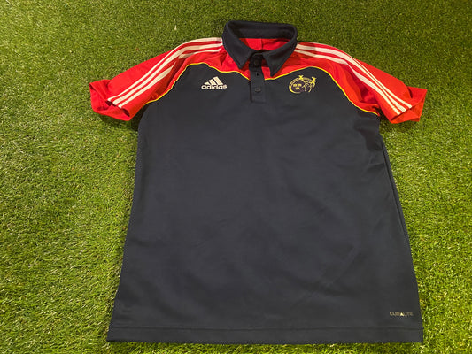 Munster Eire Irish Ireland Rugby Union Football Small Mans Heavier Adidas Polo Jersey