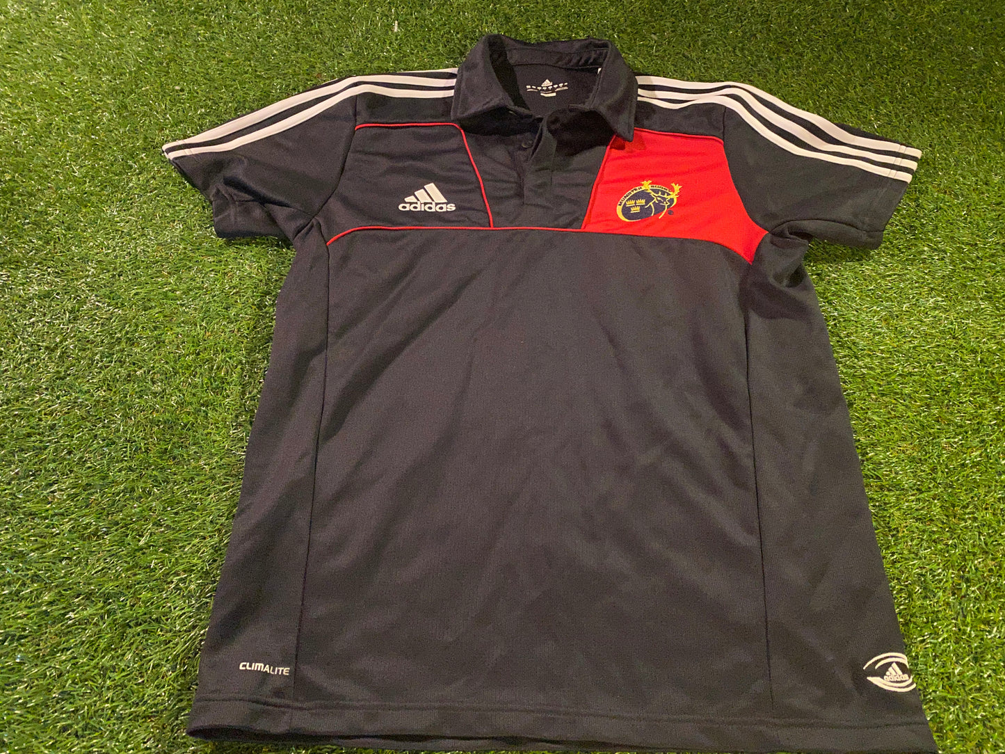 Munster Eire Irish Ireland Rugby Union Football Large Mans Leisure Adidas Polo Jersey