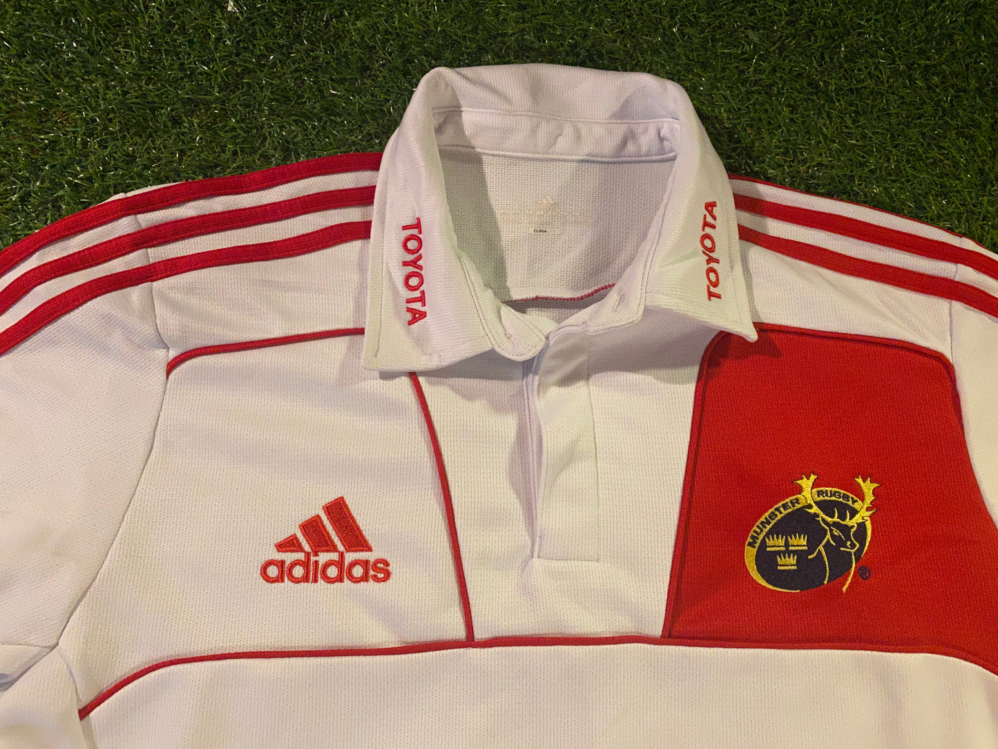 Munster Eire Irish Ireland Rugby Union Football Small to Medium Mans Adidas Polo Jersey