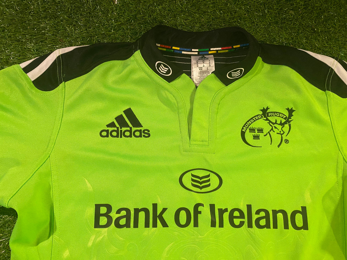 Munster Eire Irish Rugby Union Football Medium Mans Adidas Made Away Jersey