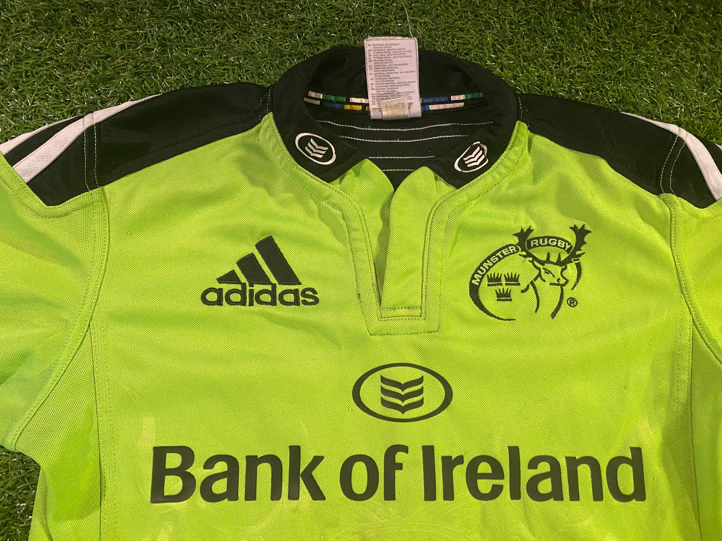 Munster Eire Irish Rugby Union Football XS Mans Adidas Made Away Jersey