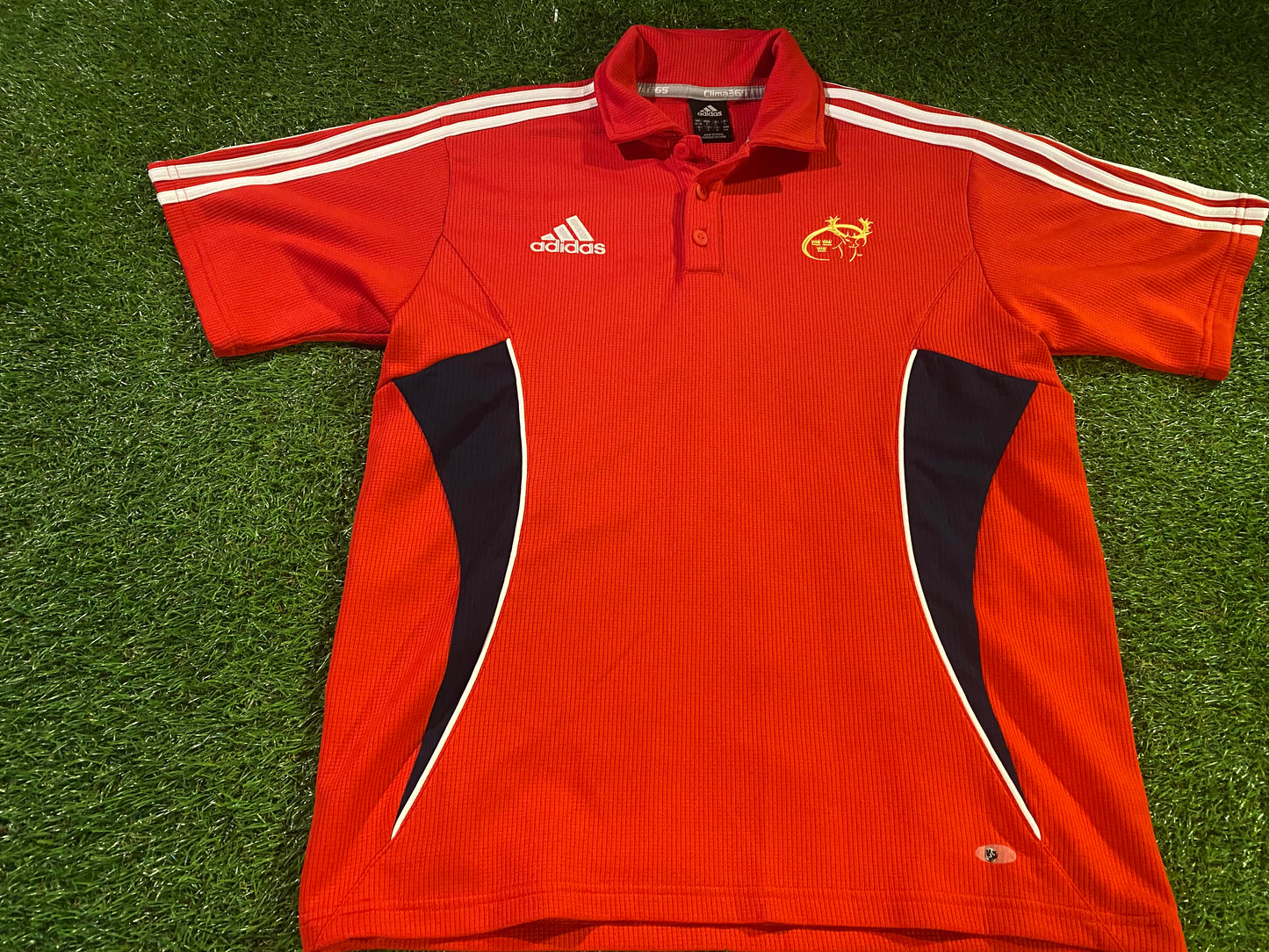 Munster Eire Irish Ireland Rugby Union Football Small Mans Heavier Adidas Polo Jersey