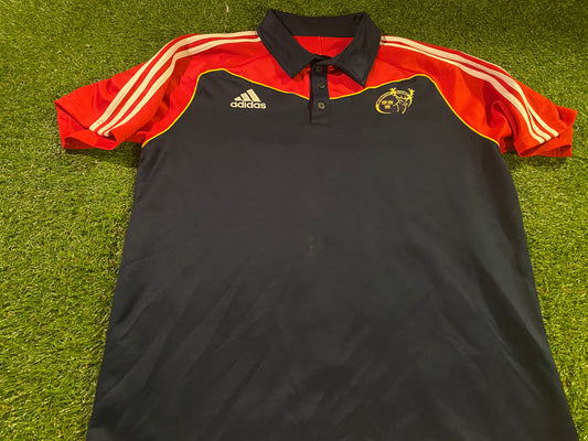 Munster Eire Irish Ireland Rugby Union Football Large Mans Leisure Adidas Polo Jersey