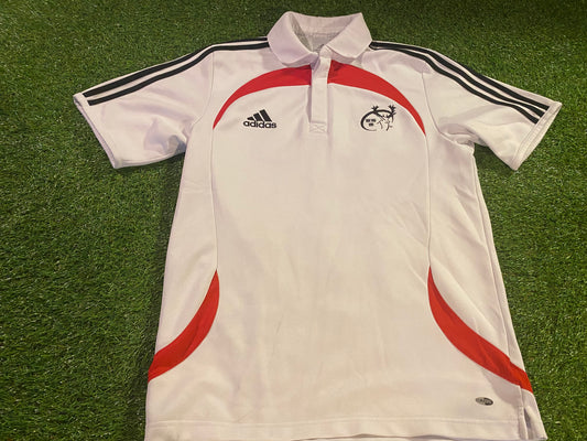 Munster Eire Irish Rugby Union Football Medium Mans Leisure Adidas Polo Jersey