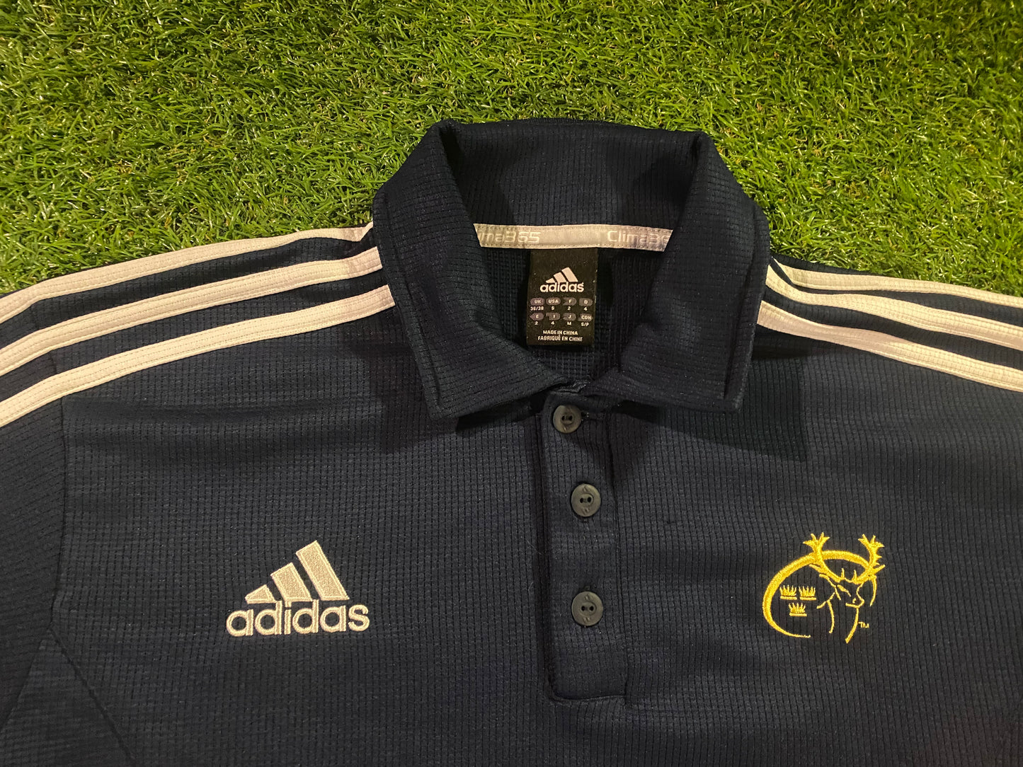 Munster Eire Irish Ireland Rugby Union Football Small Mans Heavier Adidas Polo Jersey