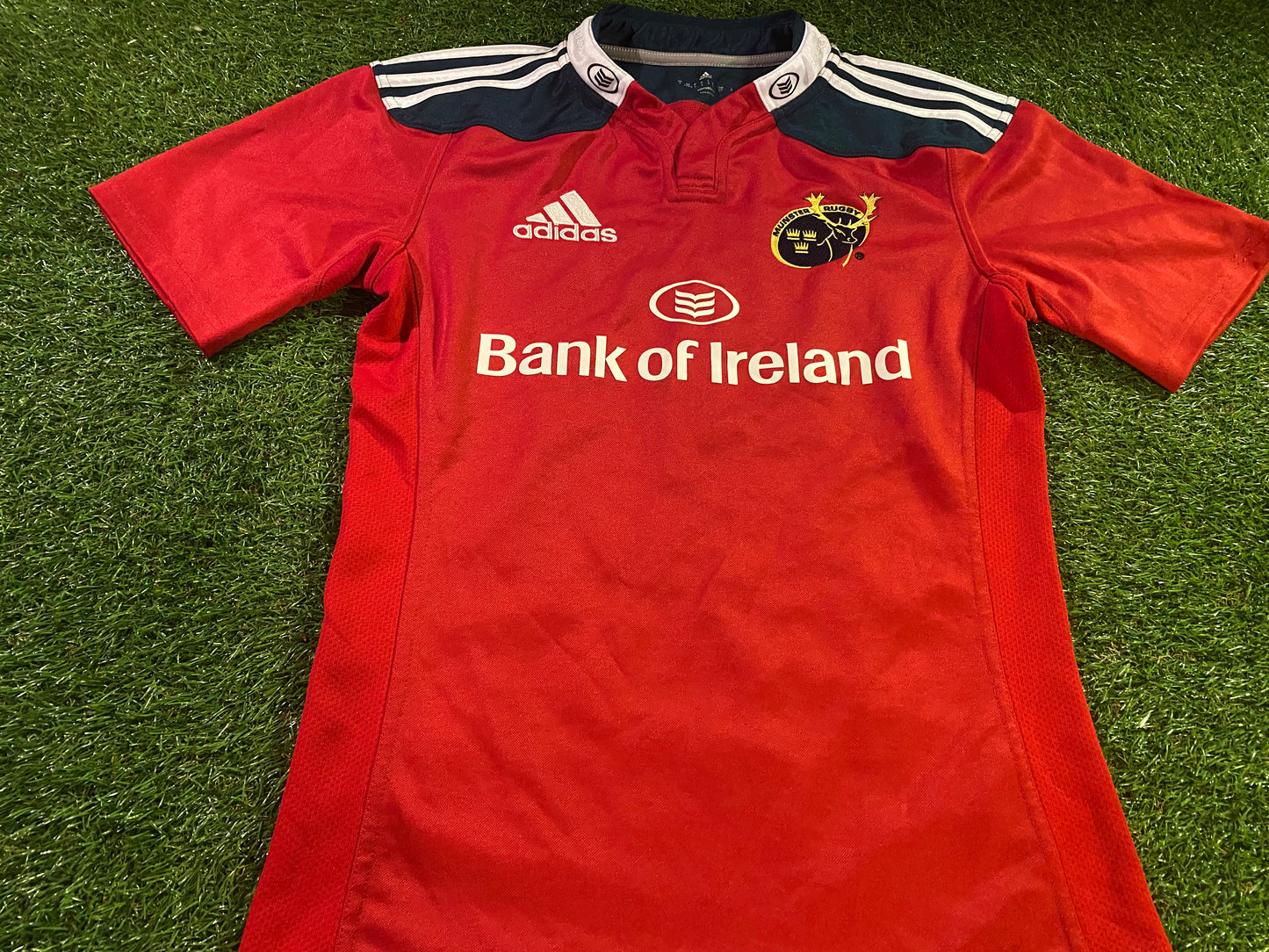 Munster Eire Irish Ireland Rugby Union Football Small Mans Vintage Adidas Home Jersey