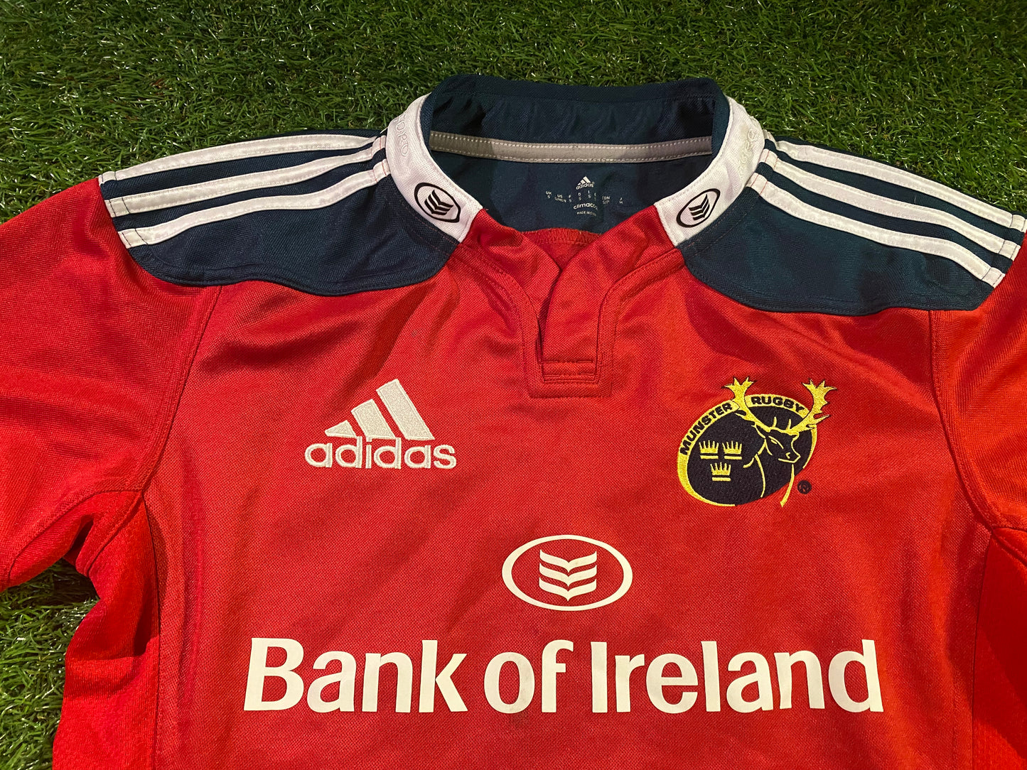 Munster Eire Irish Ireland Rugby Union Football Small Mans Vintage Adidas Home Jersey