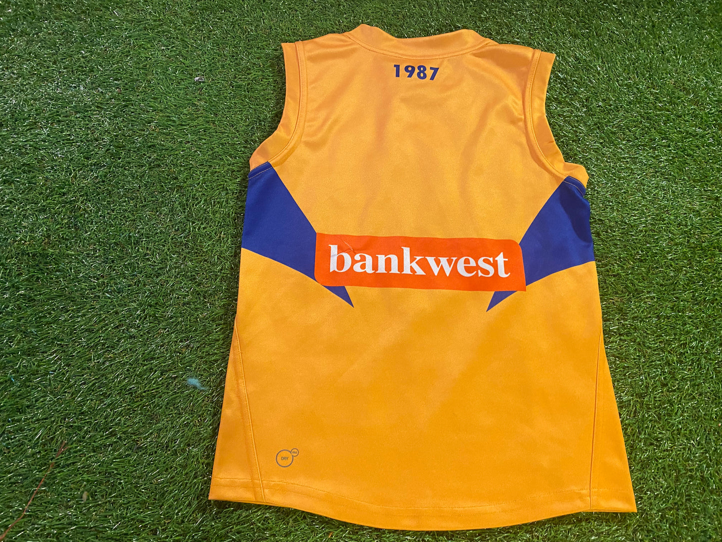 West Coast Eagles Australia AFL Rugby League Football Large Boys 10yr old Tight Fit Jersey