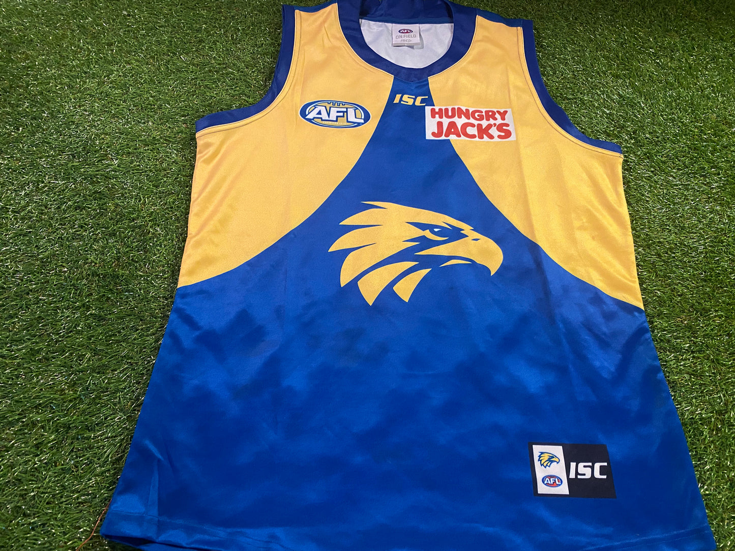 West Coast Eagles Australia AFL Rugby League Football Large Mans Tight Fit Jersey