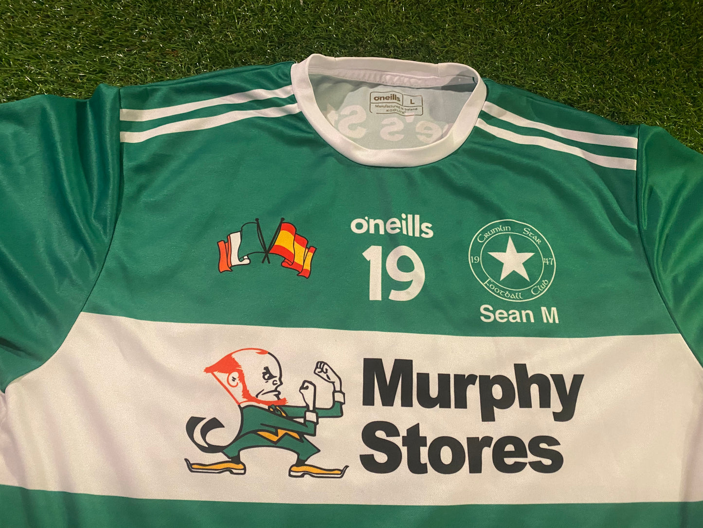 Crumlin Star FC Eire Irish Ireland Football Soccer Large Mans Oneills Made no19 Jersey