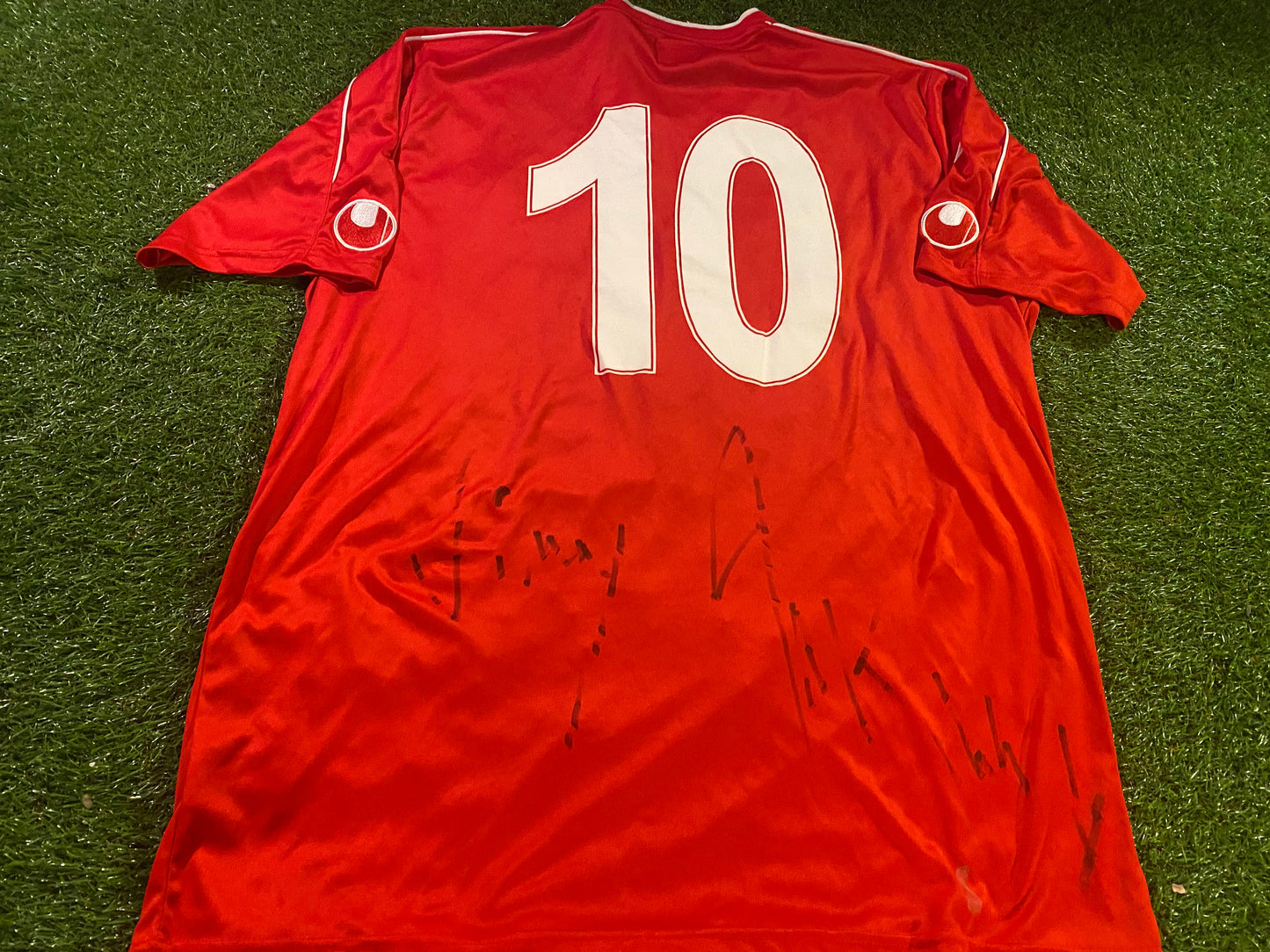 Portadown FC Northern Ireland Soccer Football XXL 2XL Mans Match worn no10 Signed Jersey