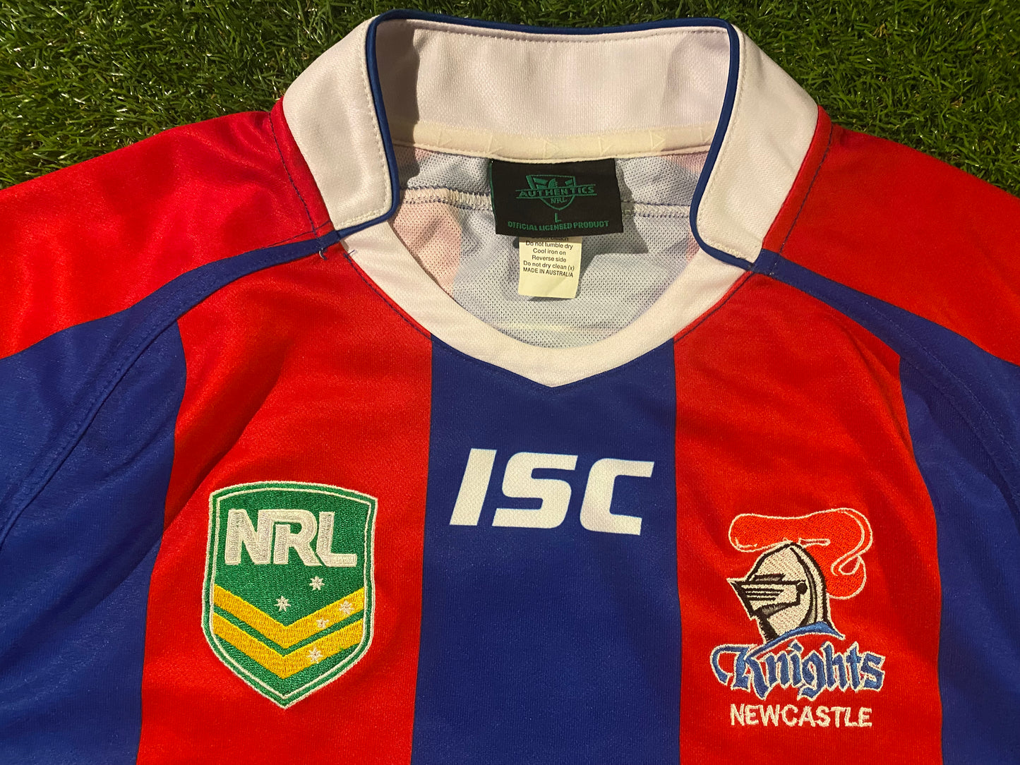 Newcastle Knights Australia NRL Rugby League Large Mans Squad Signed x 15 Jersey