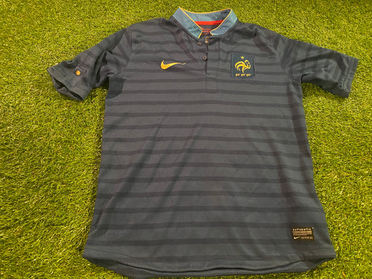 France French Soccer Football Large Boys 11-13 year old Nike Made Jersey